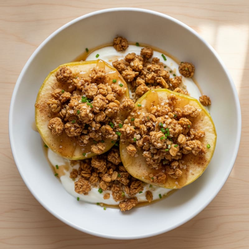 Baked Apples with Granola Crumble