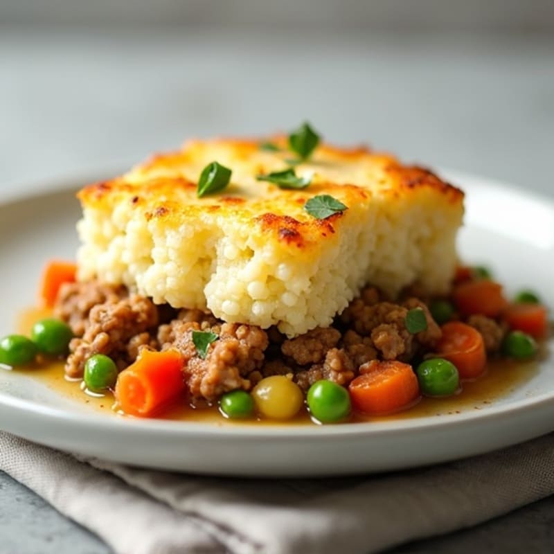Cauliflower-Topped Turkey Shepherd's Pie