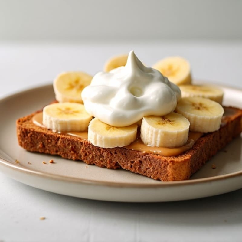 Protein-Packed Peanut Butter Toast with Fluffy Yogurt Topping
