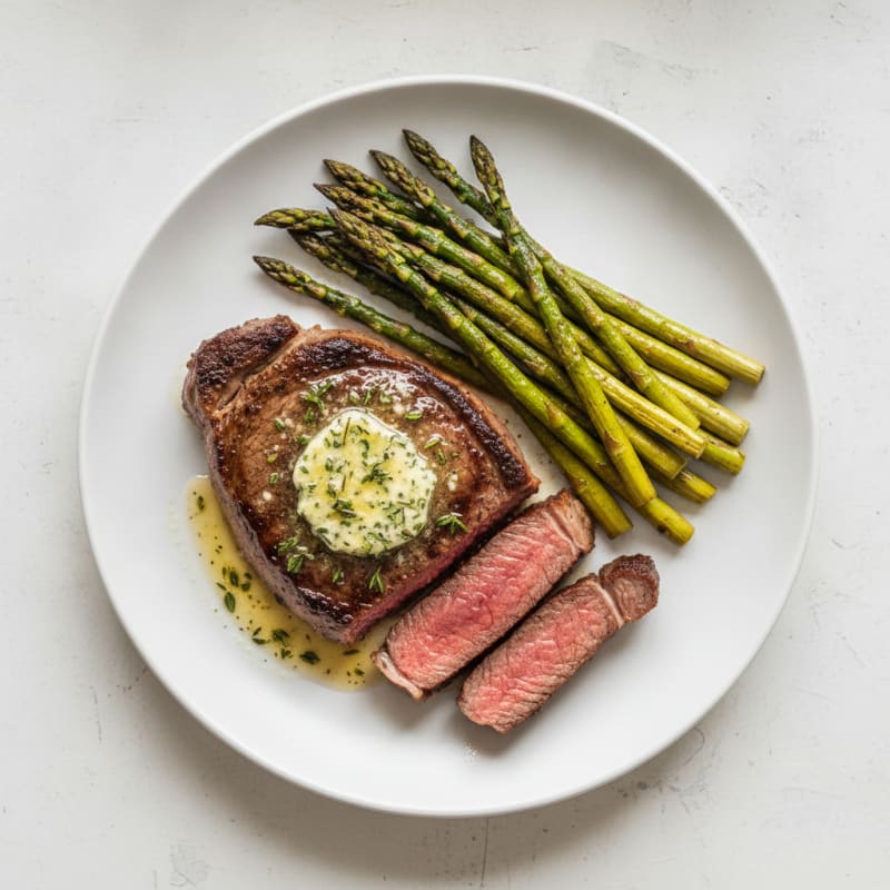 Pan-Seared Steak with Garlic Herb Butter