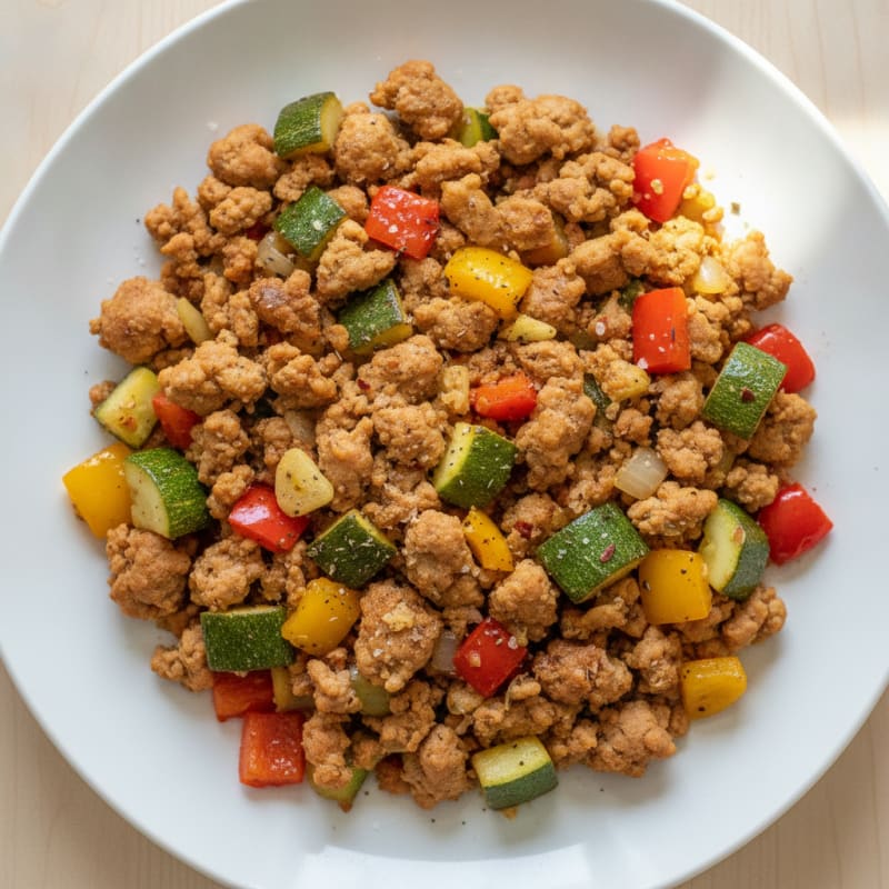 Savory Ground Turkey and Vegetable Skillet