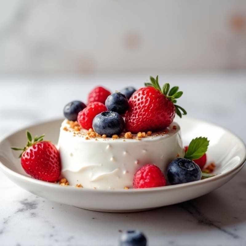 Silky Greek Yogurt Protein Mousse with Berries