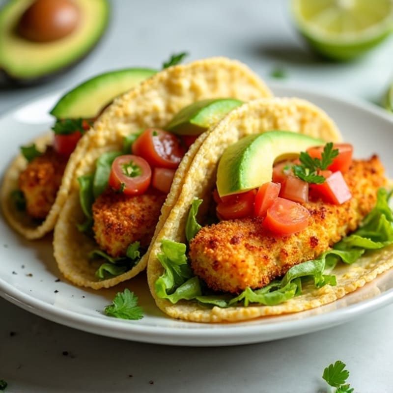 Crispy Lime-Garlic Chicken Tacos