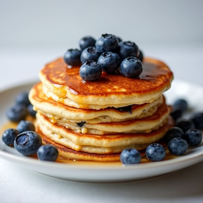 Fluffy High-Protein Blueberry Pancakes