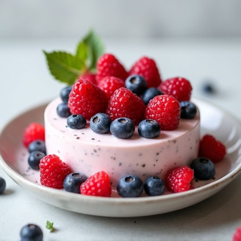 Silky Greek Yogurt Protein Mousse with Fresh Berries
