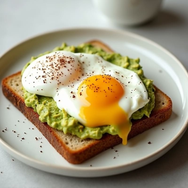 Creamy Avocado Toast with Soft Poached Eggs
