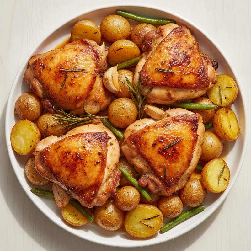 Roasted Chicken Thighs with Baby Potatoes