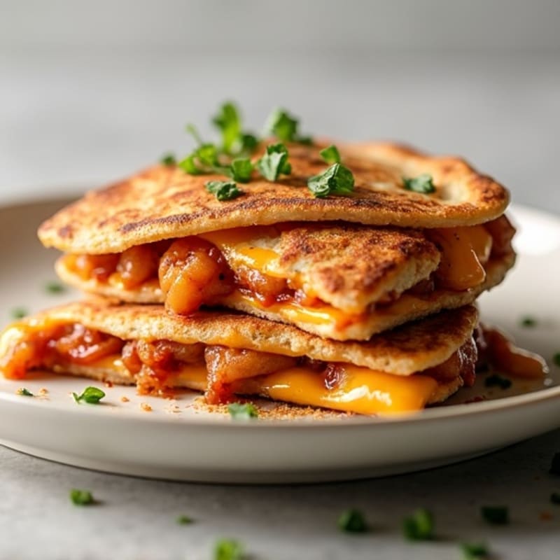 Crispy Whole Wheat BBQ Chicken Quesadilla