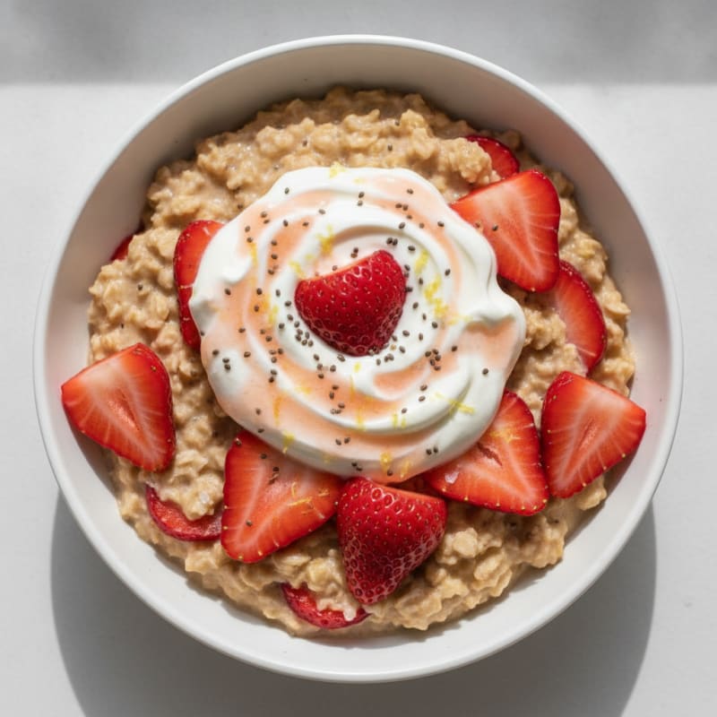 Strawberry Shortcake Overnight Oats