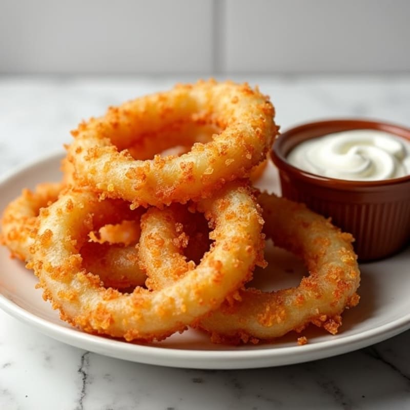Crispy Baked Onion Rings with Almond Flour Coating