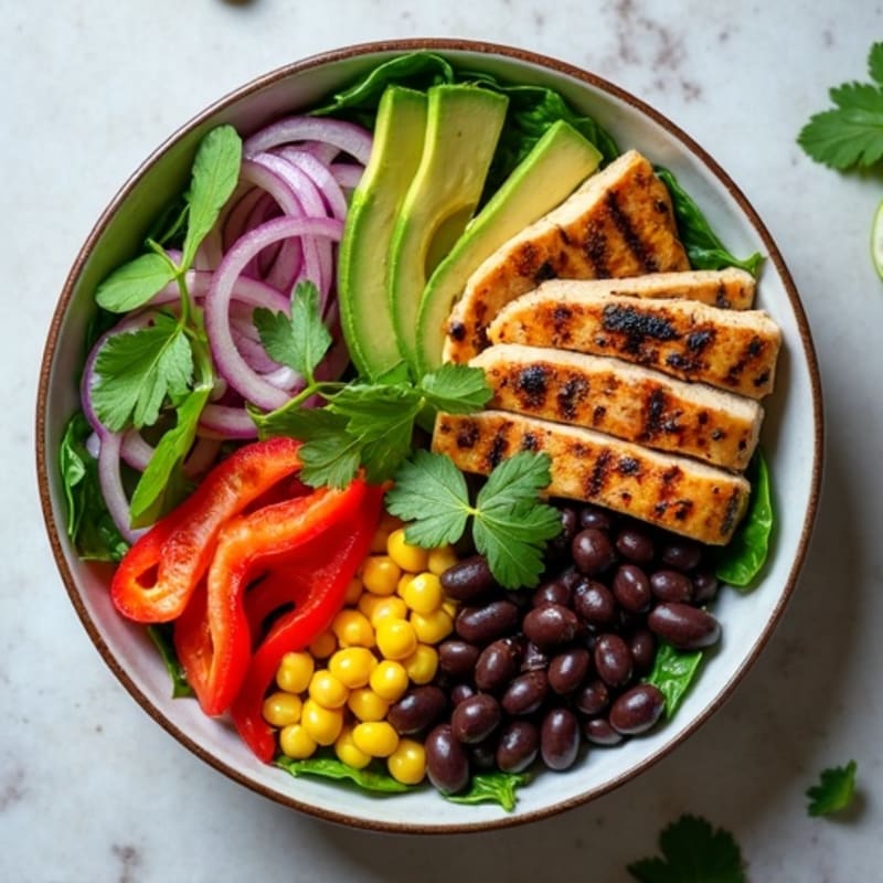 Hearty Black Bean Bowl with Fresh Vegetables