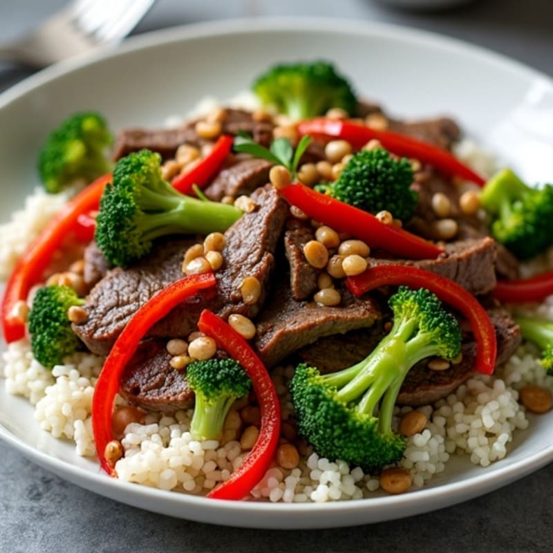 Tender Beef Stir-Fry with Sweet Garlic Ginger Marinade