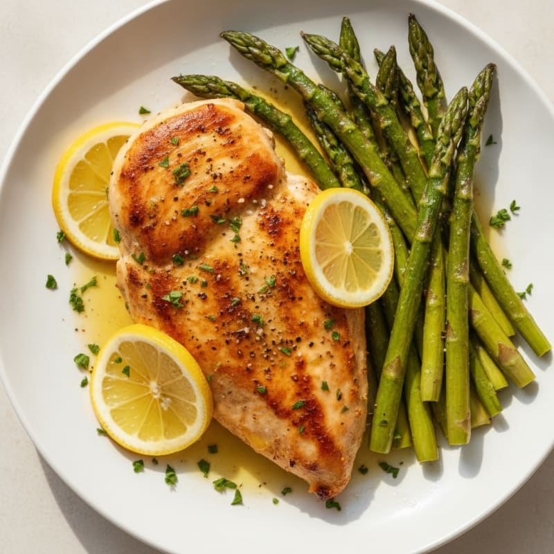 Lemon Herb Chicken with Roasted Asparagus