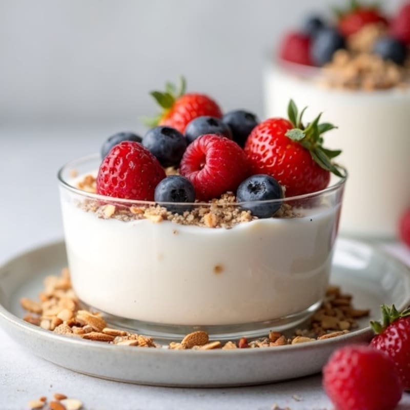 Creamy Greek Yogurt Protein Mousse with Berries