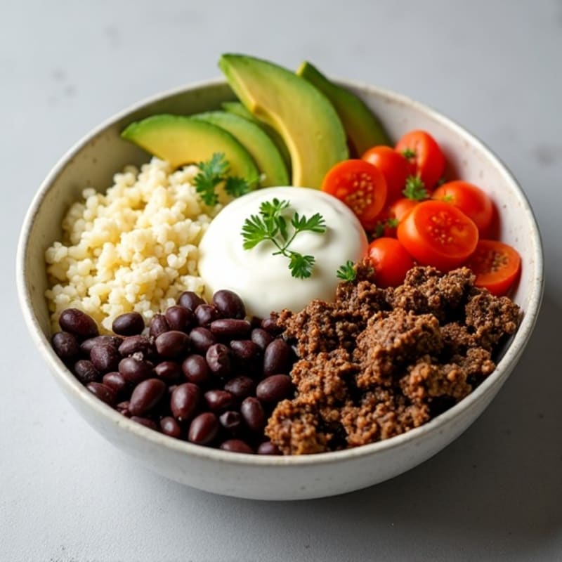 Seasoned Ground Beef Bowl with Special Sauce