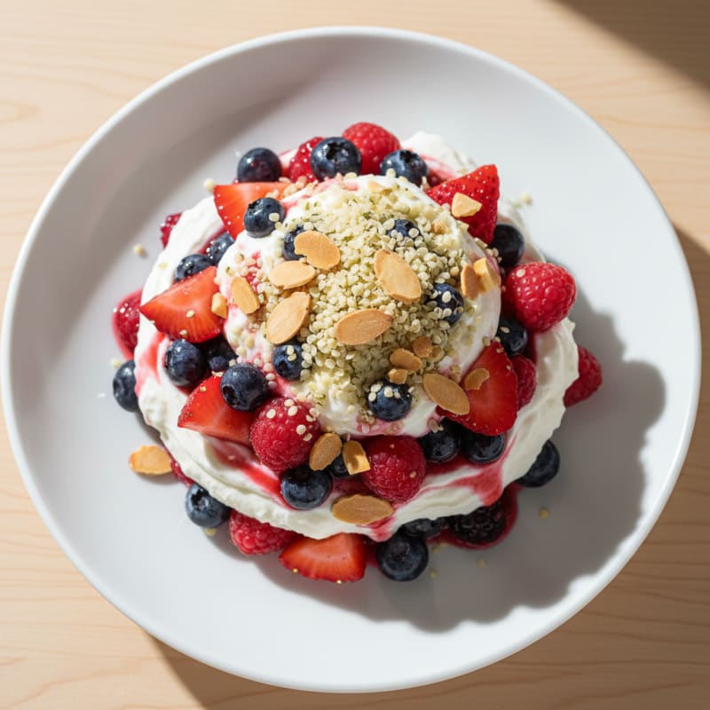 Greek Yogurt Protein Parfait with Mixed Berries