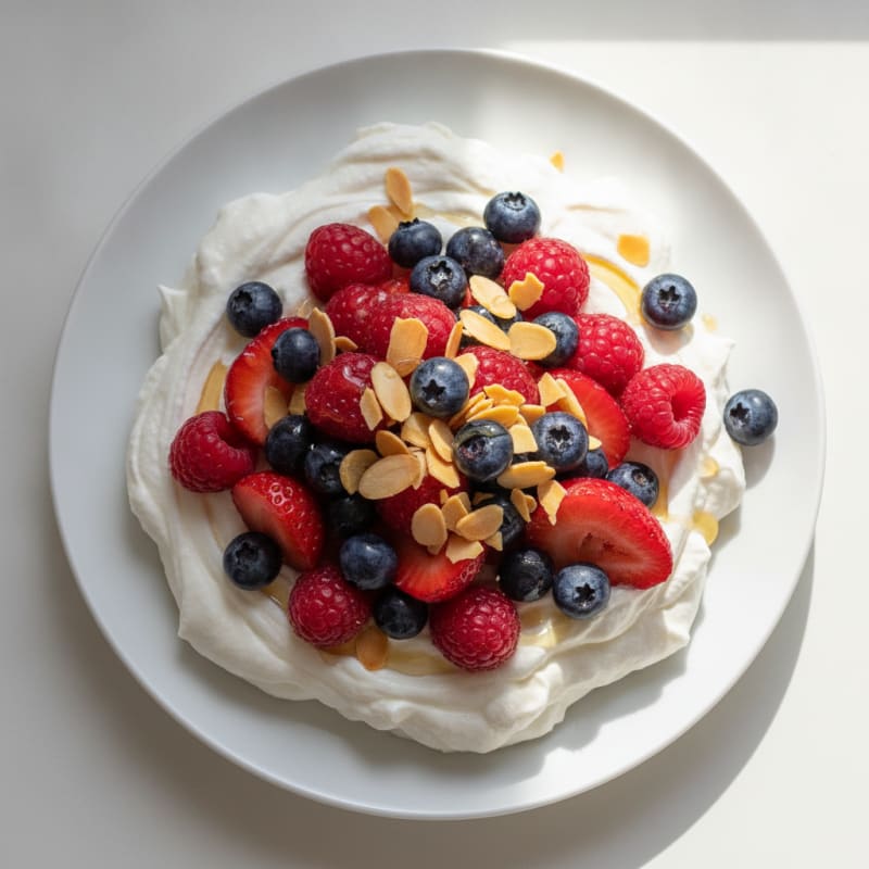 Greek Yogurt Protein Mousse with Mixed Berries