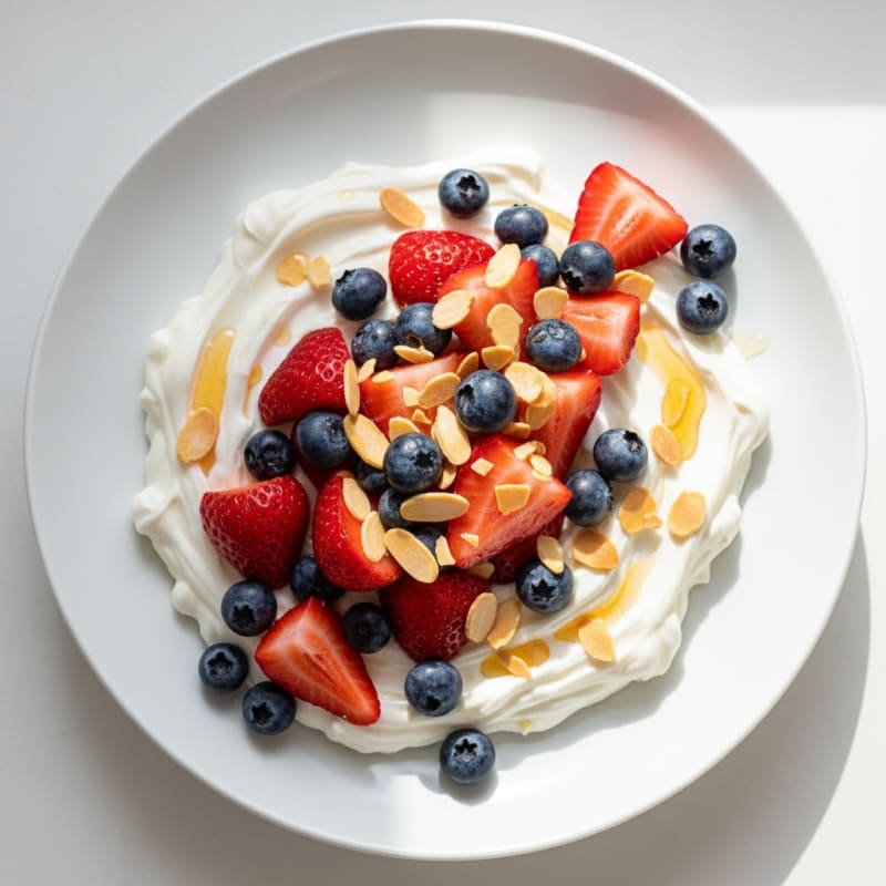 Silky Greek Yogurt Protein Pudding with Berries