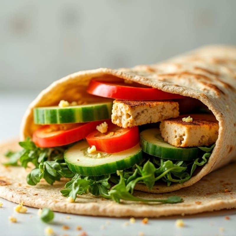 Creamy Hummus and Crisp Veggie Wrap
