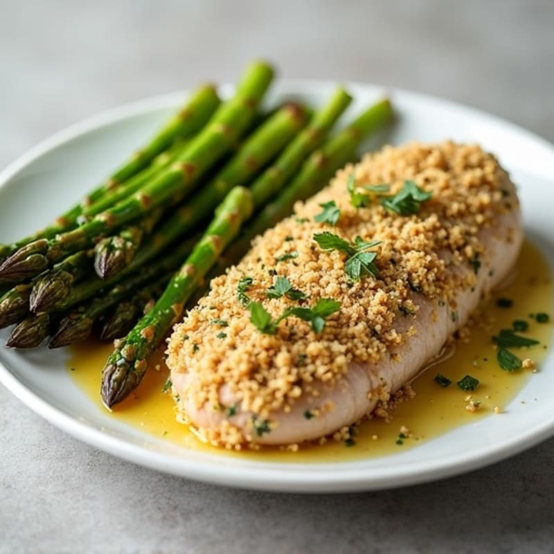 Herb-Crusted Pork Tenderloin with Roasted Asparagus