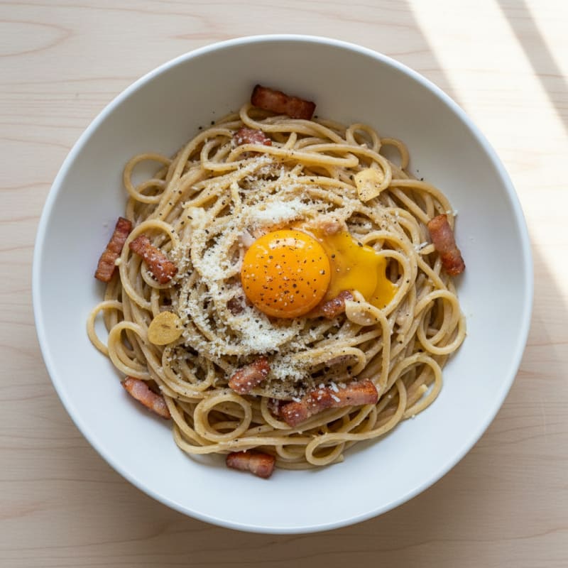 Classic Carbonara with Pancetta and Egg