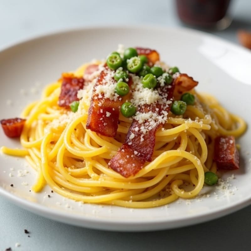Creamy Turkey Bacon Spaghetti Squash Carbonara