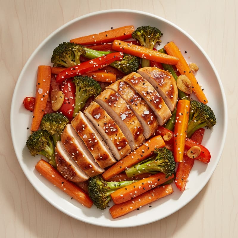 Teriyaki Chicken with Roasted Vegetables