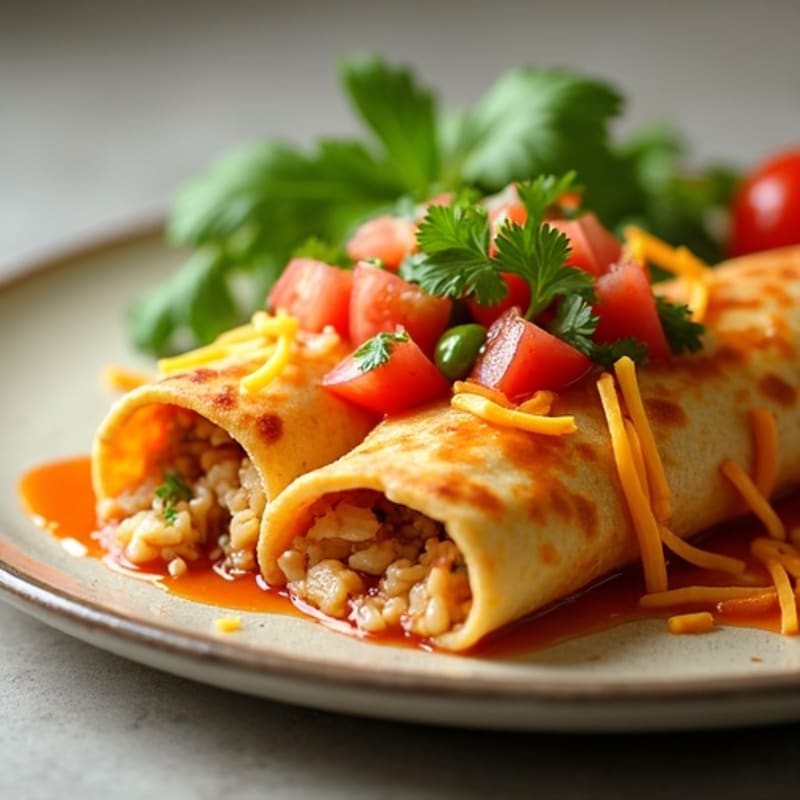 Green Chile Chicken Enchiladas with Fresh Salsa