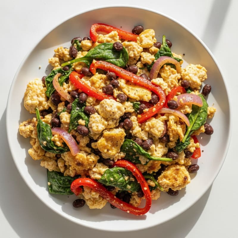 Black Bean Cottage Cheese Scramble