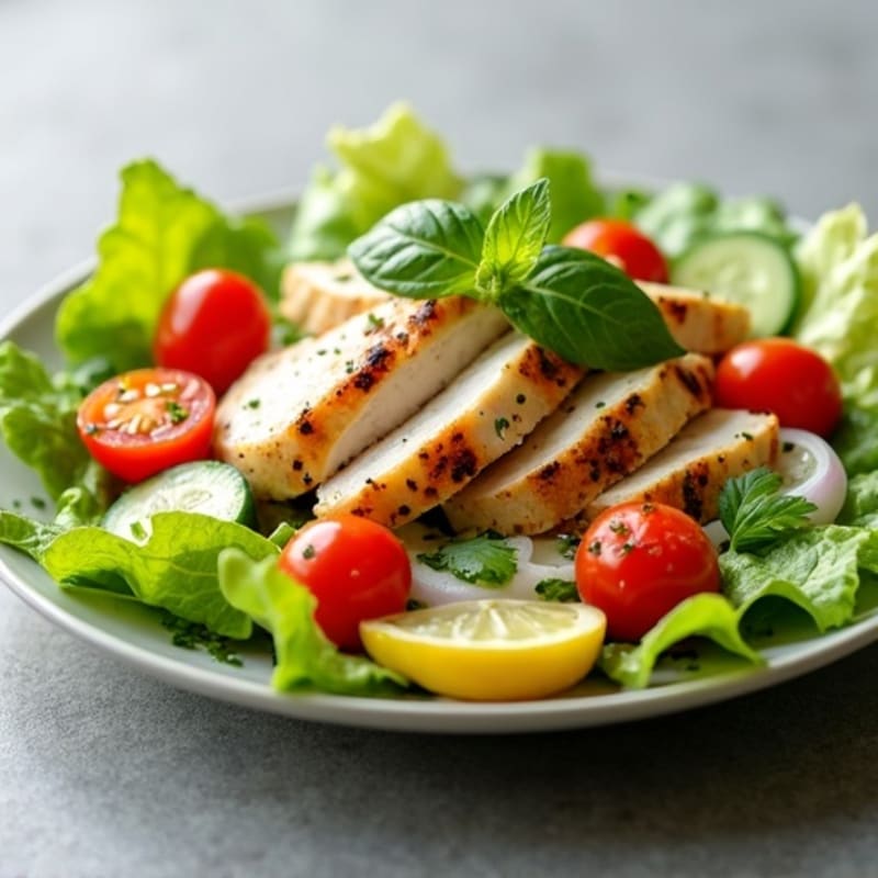 Fresh Herb Chicken Salad with Crunchy Vegetables