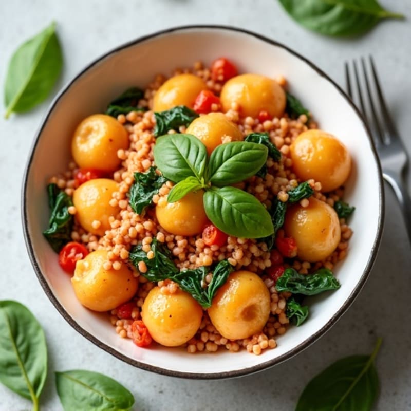 Creamy Tomato Gnocchi with Lean Ground Turkey and Fresh Spinach