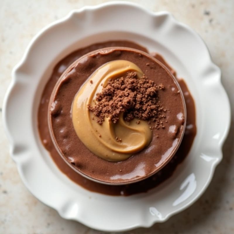 Silky Chocolate Protein Pudding with Peanut Butter Swirl