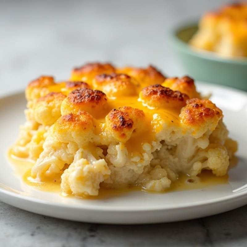 Cheesy Chicken and Cauliflower Bake