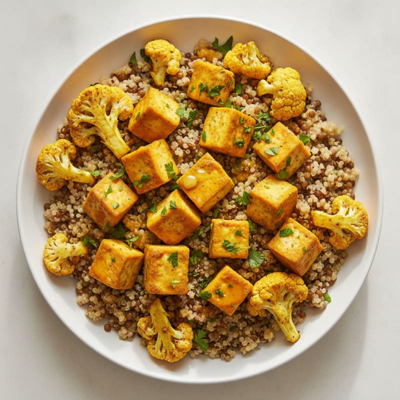 Roasted Turmeric Cauliflower with Quinoa