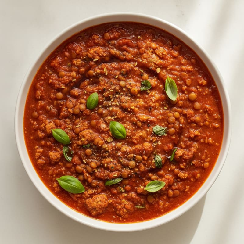 Lentil Bolognese Pasta Sauce