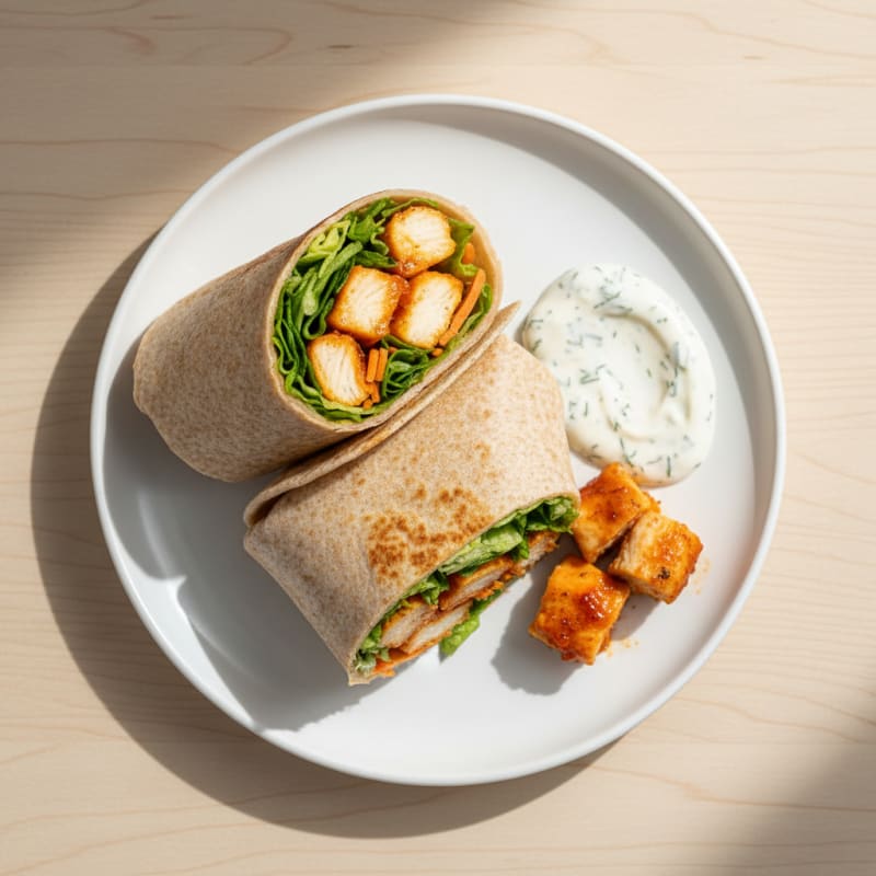 Crispy Buffalo Ranch Chicken Wraps