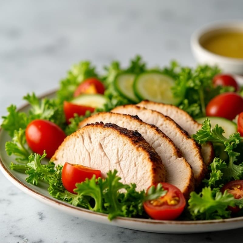 Grilled Turkey Breast Salad with Mixed Greens