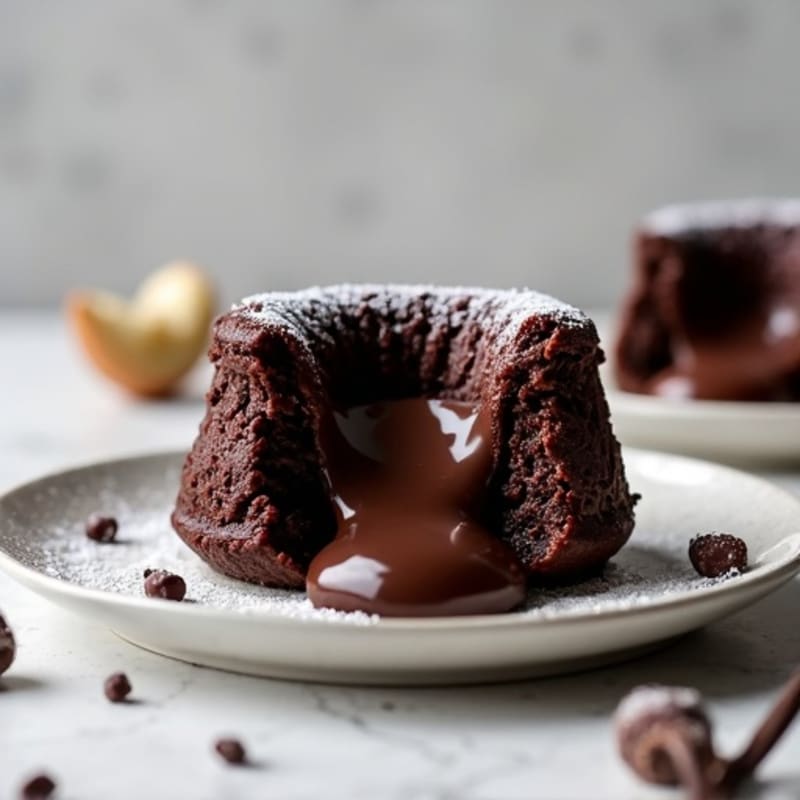 Protein-Rich Dark Chocolate Lava Cake