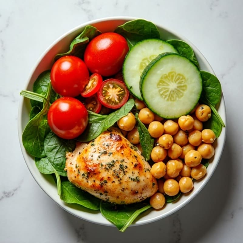 Herb-Roasted Chicken and Chickpea Power Bowl