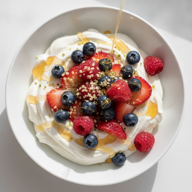 Whipped Yogurt with Berries and Honey