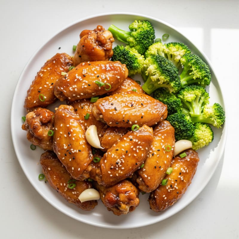 Crispy Honey-Garlic Chicken Wings