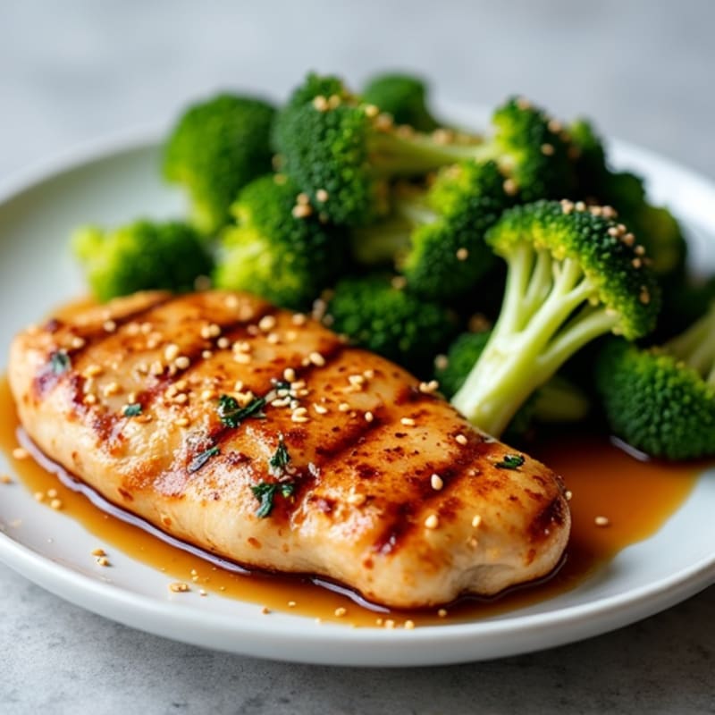 Honey-Ginger Glazed Chicken with Sesame Broccoli