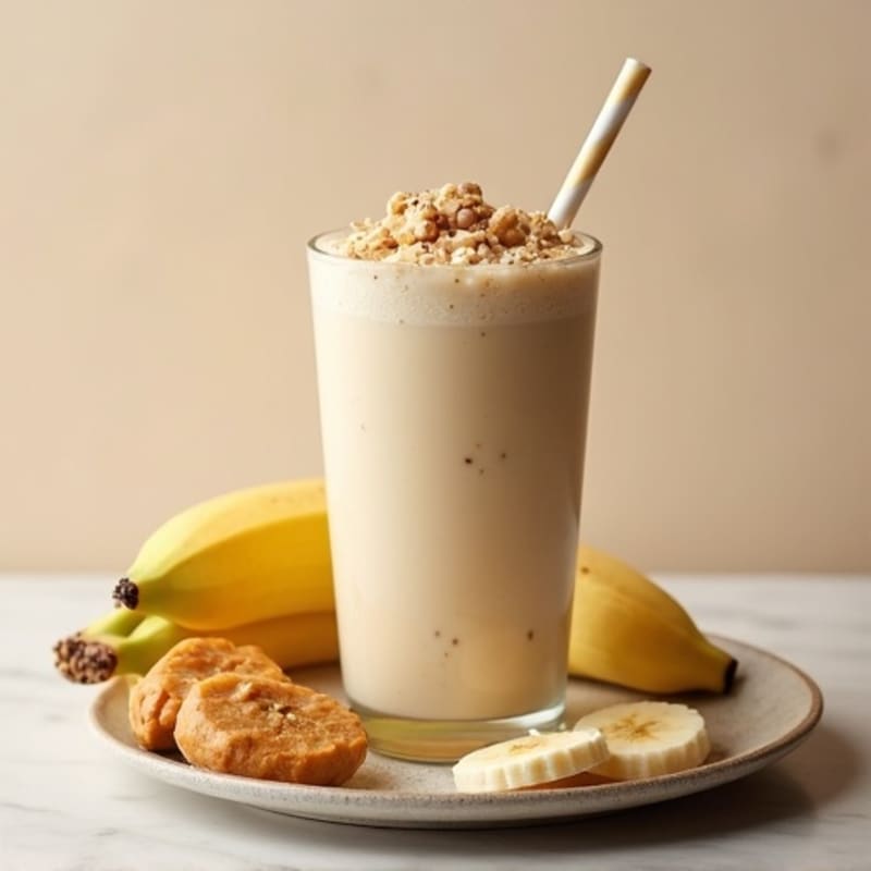 Creamy Banana Peanut Butter Protein Smoothie