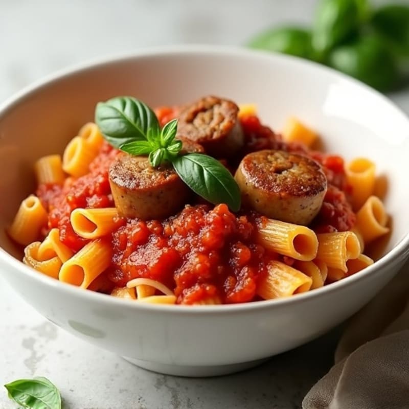 Hearty Tomato Sausage Ragu with Pasta