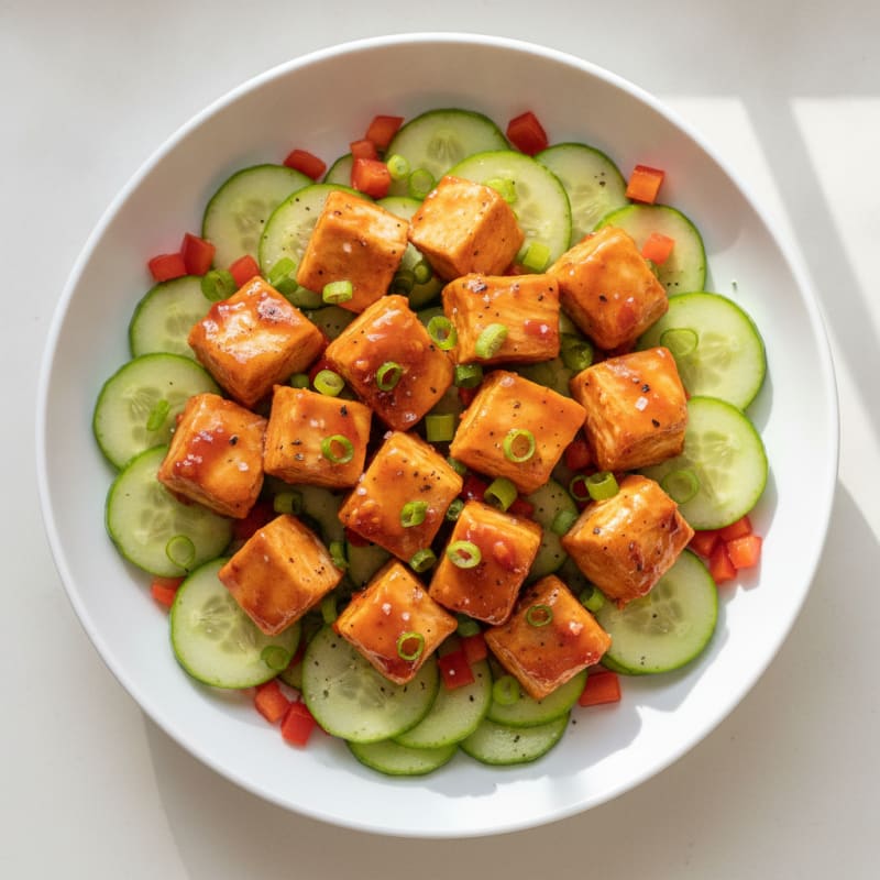 Sweet Chili Chicken Cucumber Bowl