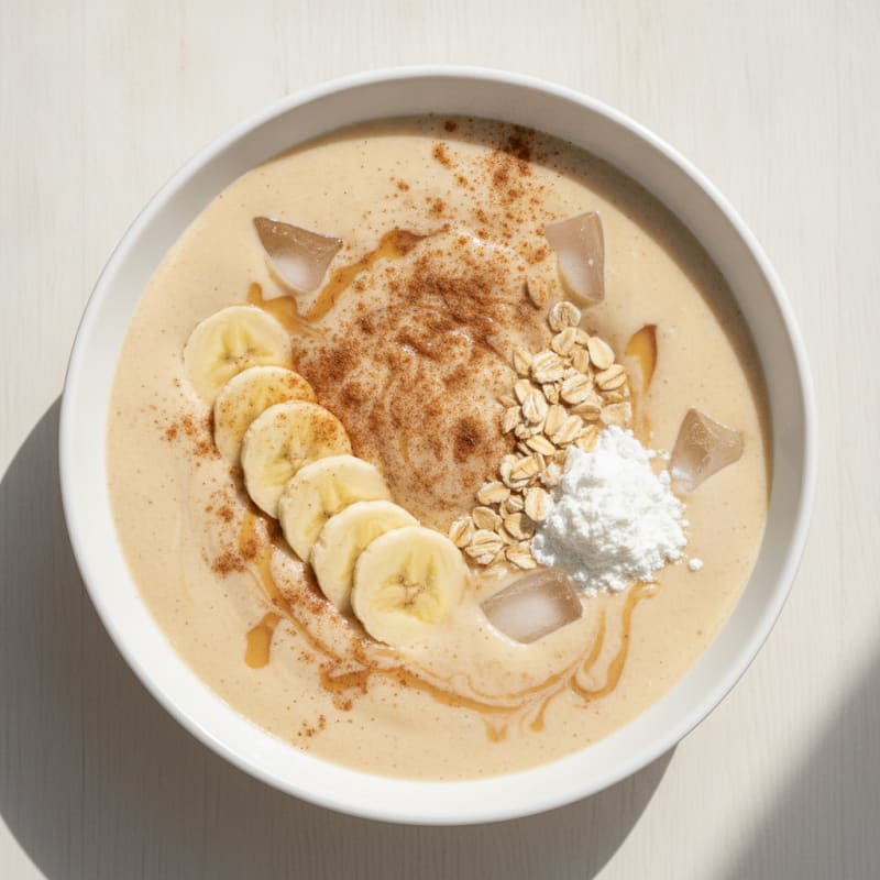 Vanilla Banana Oat Protein Smoothie