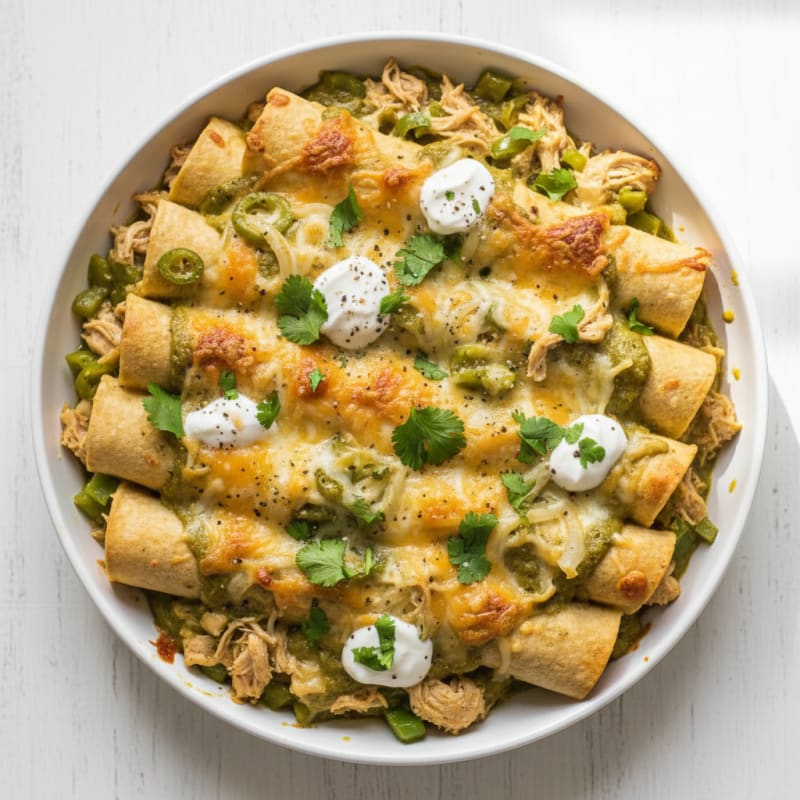 Creamy Chicken Enchiladas Bake