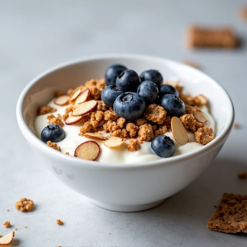 Creamy Greek Yogurt Protein Bowl with Crunchy Protein Bar Crumble