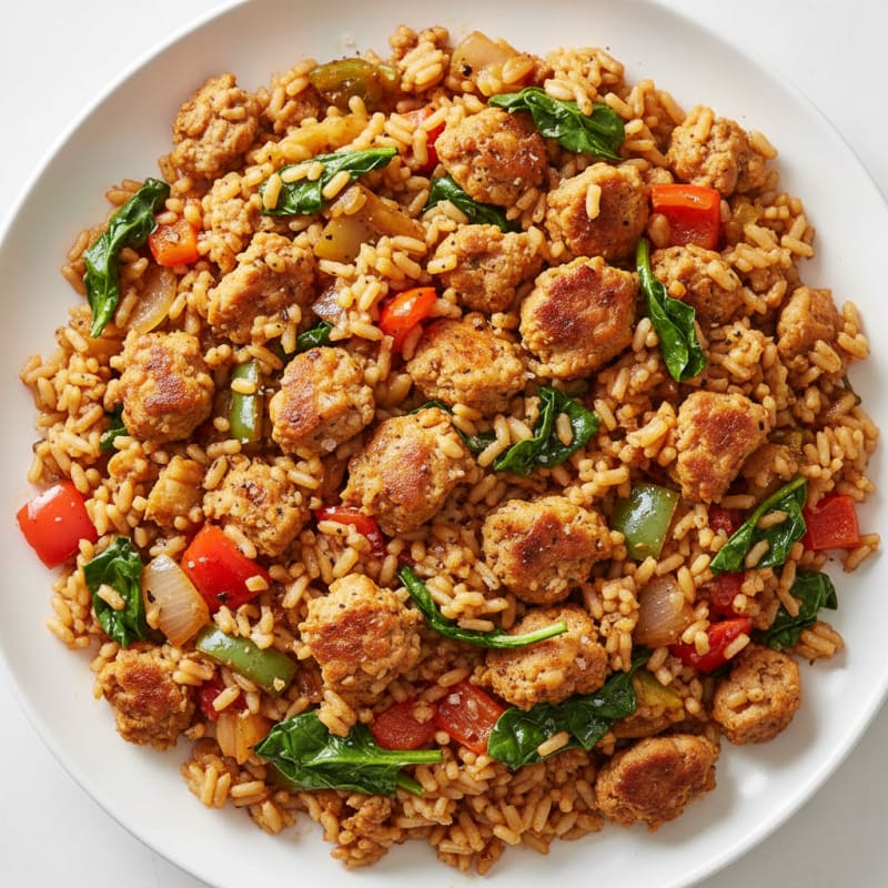 Smoky Ground Turkey and Rice Skillet
