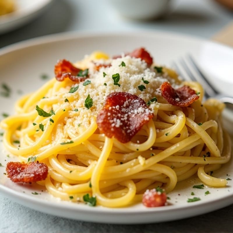Creamy Turkey Bacon Spaghetti Squash Carbonara